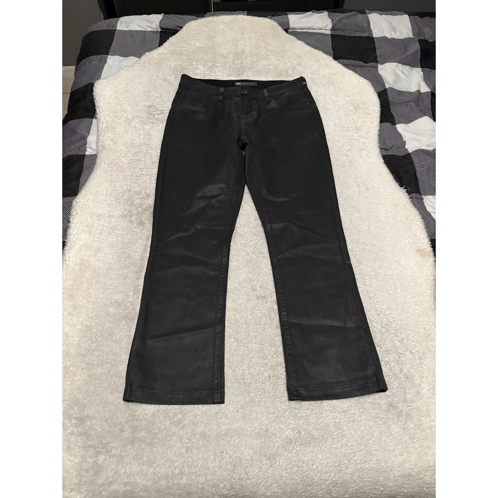 Levi's Mid Rise Bootcut Skinny Black Coated Jeans Size 8M 29x32 Act (29x28)